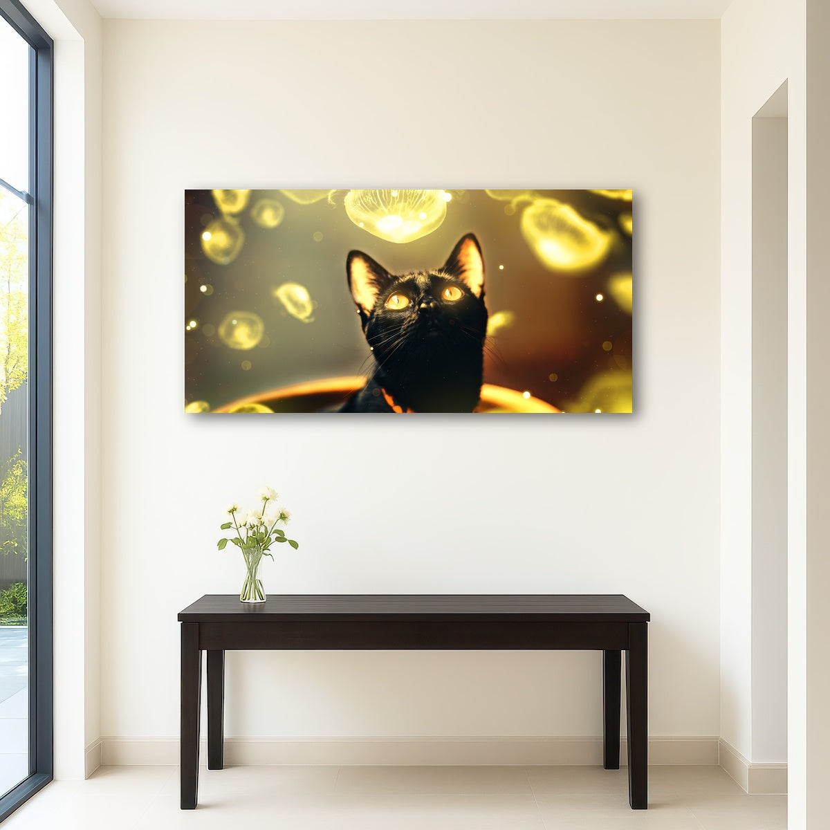 AUTO-MOCKUP ROOM | Black cat with jellyfish