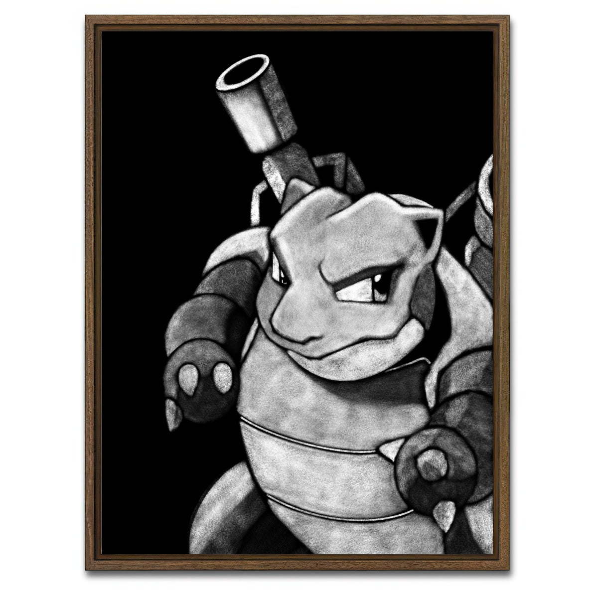 AUTO-MOCKUP WHITE | Blastoise | 1 Piece | Walnut Framed Canvas | group=3x4