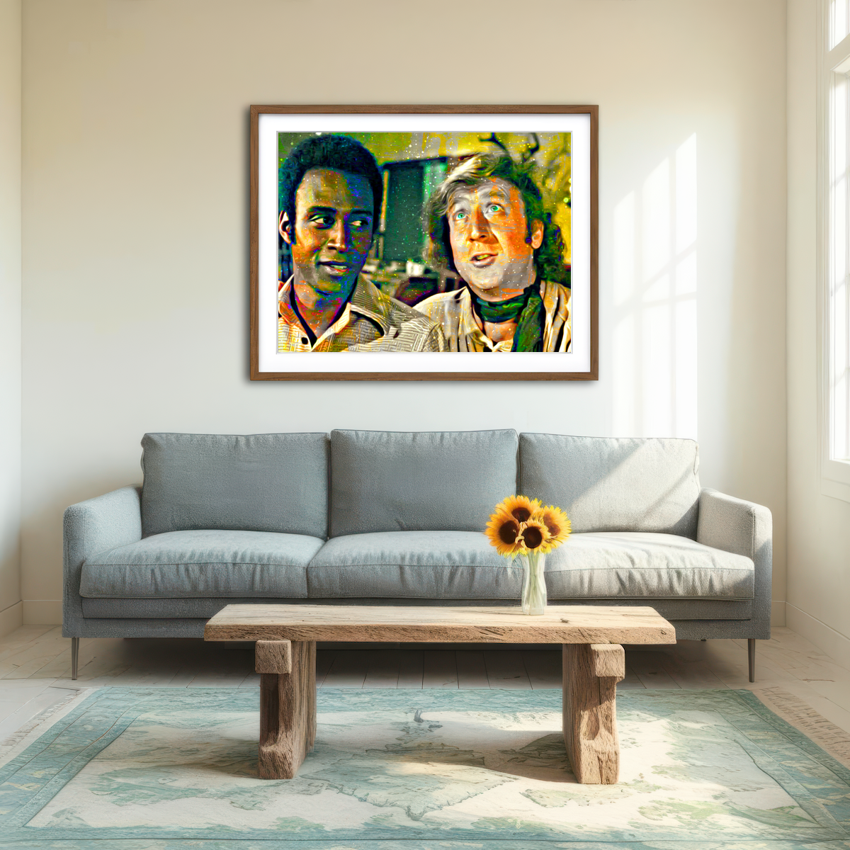 AUTO-MOCKUP ROOM | Blazing Saddles Bart & Jim Wall Art