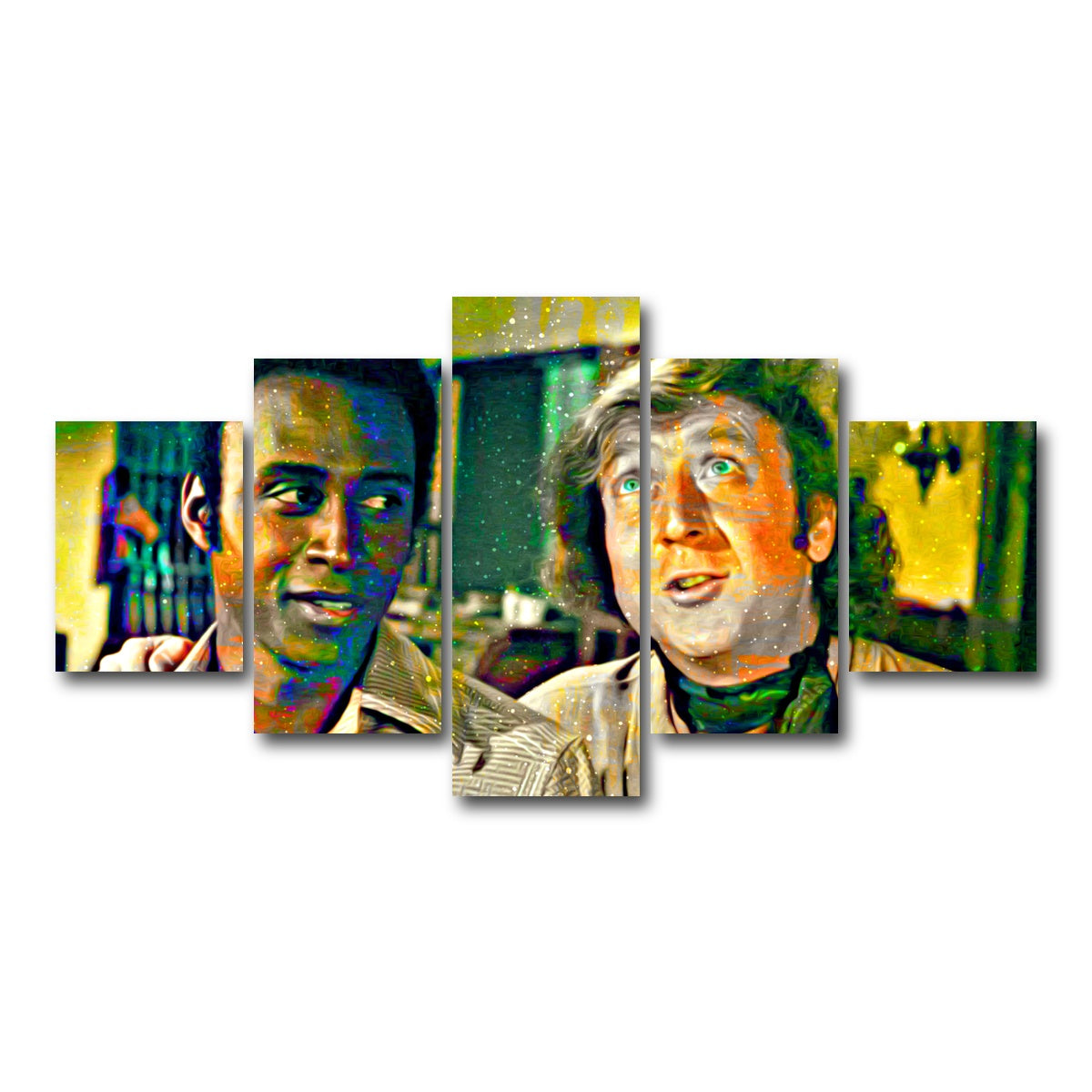 AUTO-MOCKUP WHITE | Blazing Saddles Bart & Jim | 5 Piece | Gallery Wrap Canvas | group=5_short