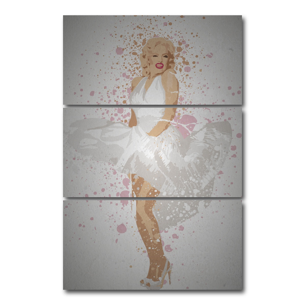 AUTO-MOCKUP WHITE | Blonde bombshell | 3 Piece | Gallery Wrap Canvas | group=12x24_stacked