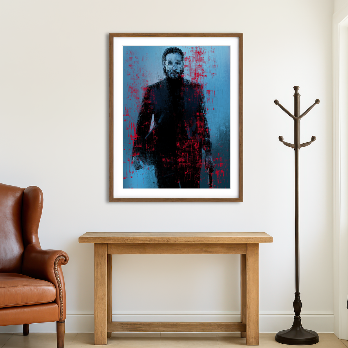 AUTO-MOCKUP ROOM | Blood Stained Wick Wall Art