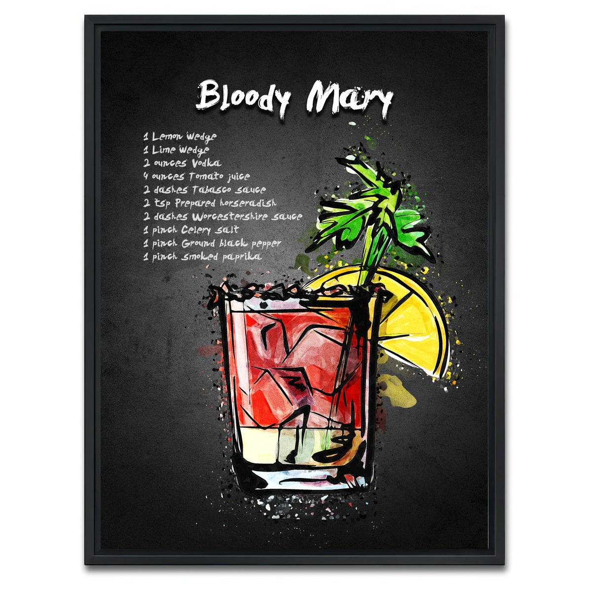 AUTO-MOCKUP WHITE | Bloody Mary | 1 Piece | Black Framed Canvas | group=3x4