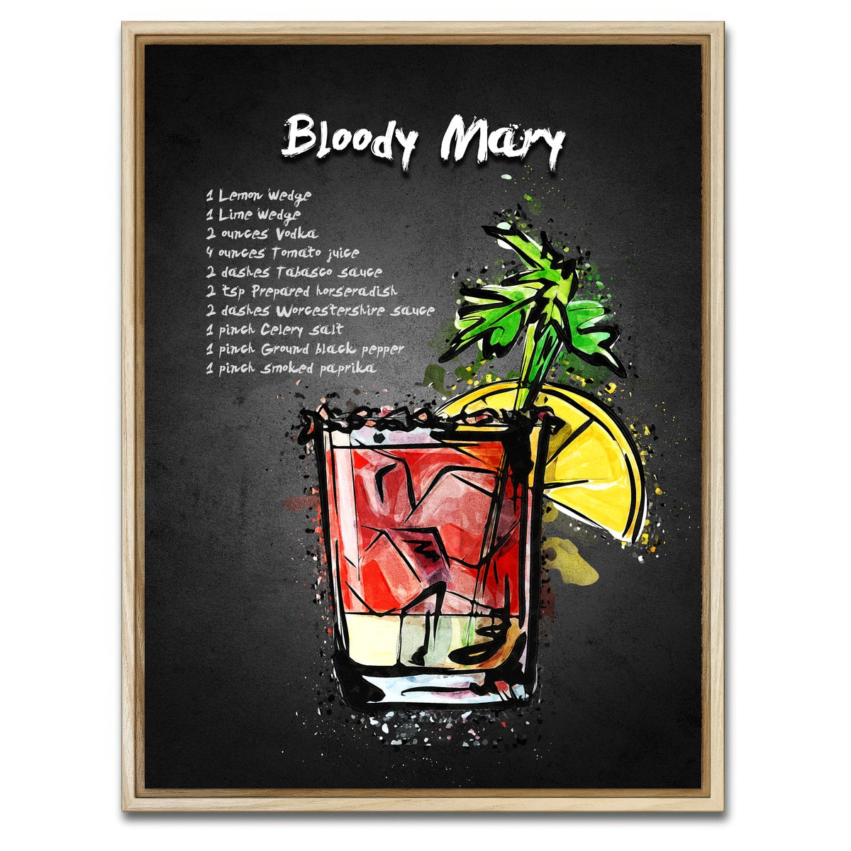 AUTO-MOCKUP WHITE | Bloody Mary | 1 Piece | Natural Framed Canvas | group=3x4