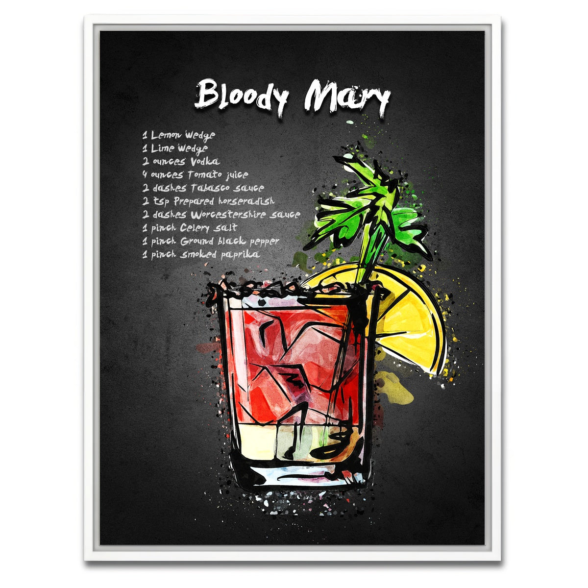 AUTO-MOCKUP WHITE | Bloody Mary | 1 Piece | White Framed Canvas | group=3x4