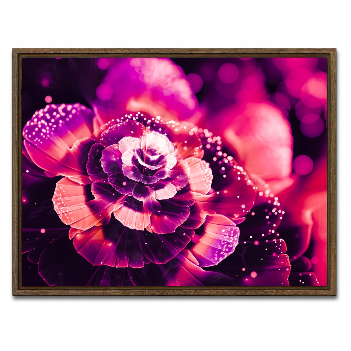AUTO-MOCKUP WHITE | Bloom | 1 Piece | Walnut Framed Canvas | group=4x3