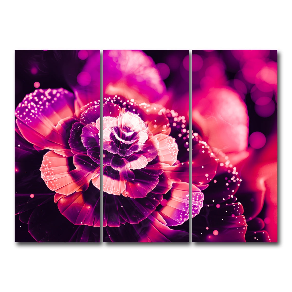 AUTO-MOCKUP WHITE | Bloom | 3 Piece | Gallery Wrap Canvas | group=8x18