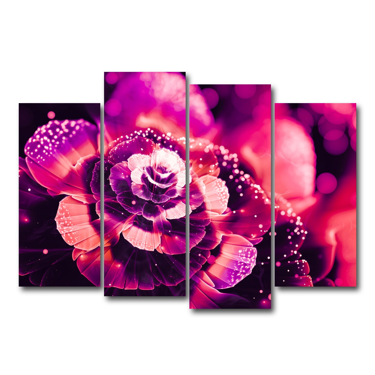 AUTO-MOCKUP WHITE | Bloom | 4 Piece | Gallery Wrap Canvas | group=4_normal