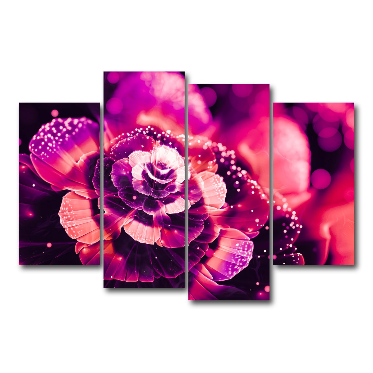 AUTO-MOCKUP WHITE | Bloom | 4 Piece | Gallery Wrap Canvas | group=4_short