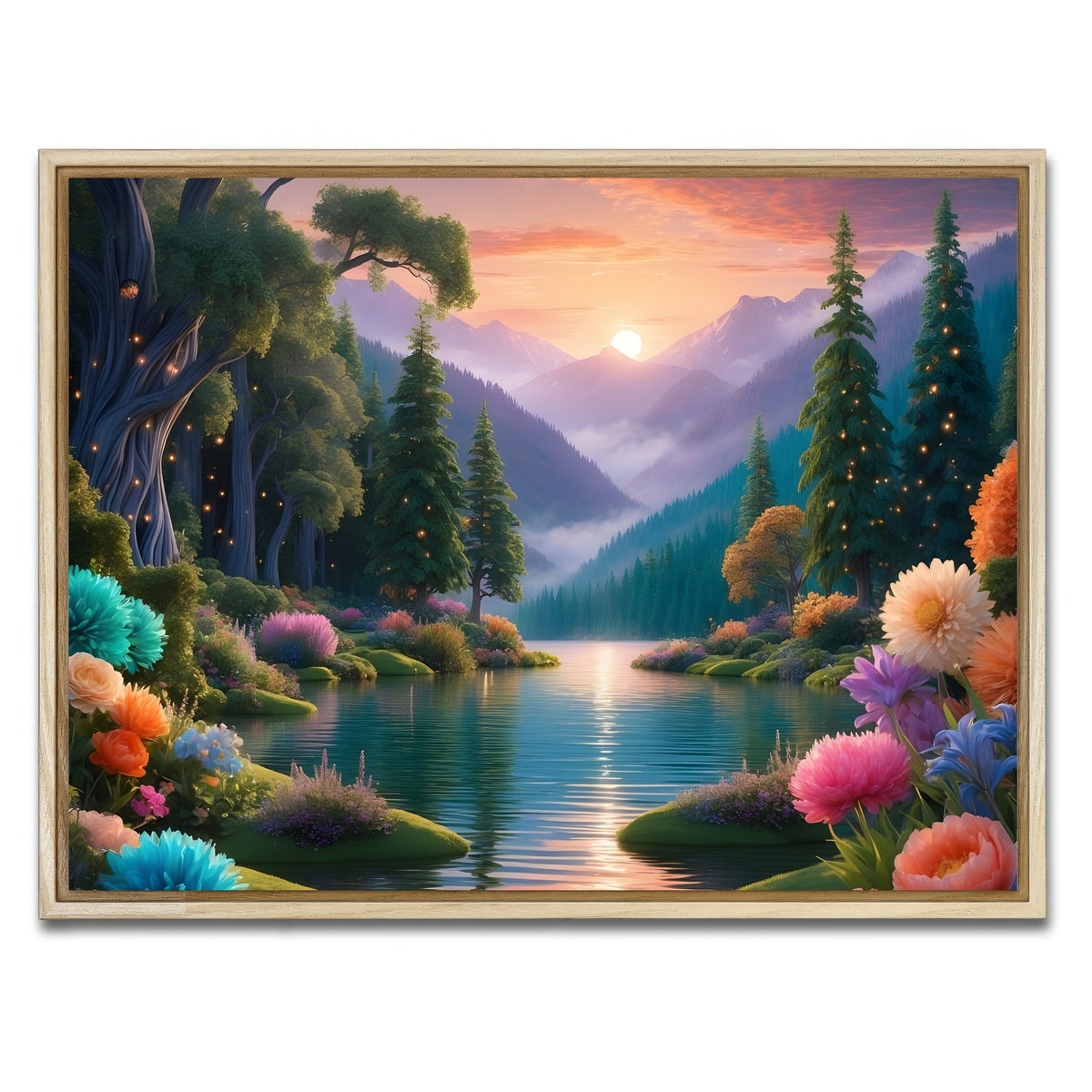 AUTO-MOCKUP WHITE | Blooming Meadow | 1 Piece | Natural Framed Canvas | group=4x3