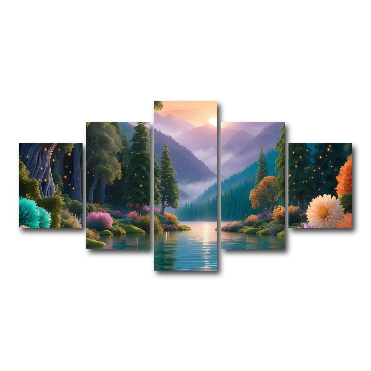 AUTO-MOCKUP WHITE | Blooming Meadow | 5 Piece | Gallery Wrap Canvas | group=5_short