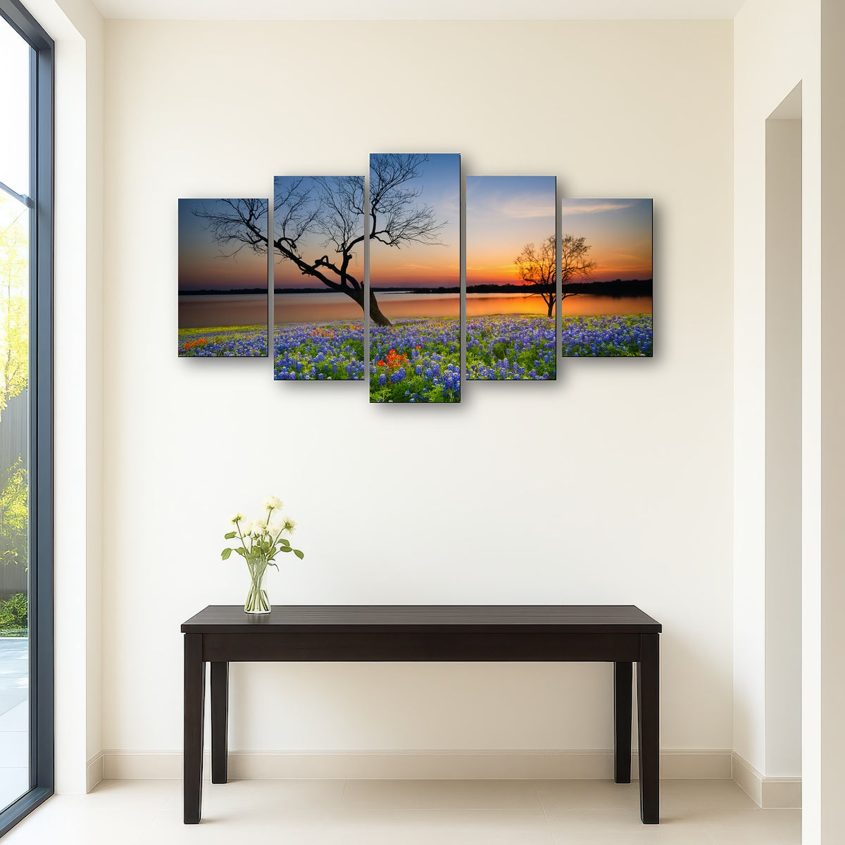 AUTO-MOCKUP ROOM | Blooming bluebonnet wildflower field