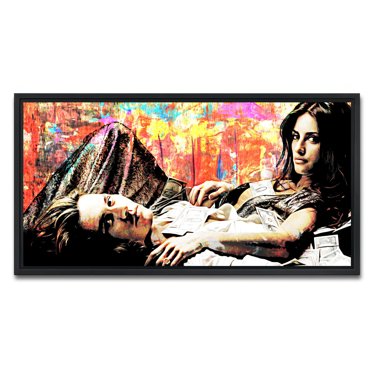 AUTO-MOCKUP WHITE | Blow | 1 Piece | Black Framed Canvas | group=2x1