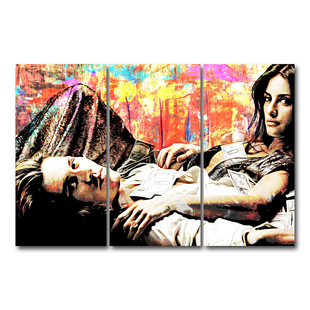 AUTO-MOCKUP WHITE | Blow | 3 Piece | Gallery Wrap Canvas | group=12x24