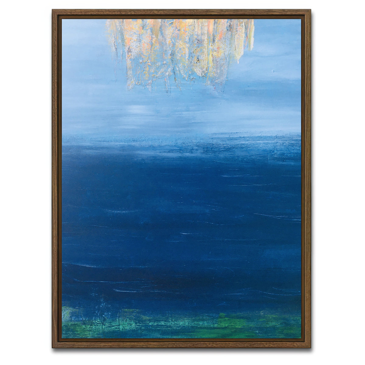 AUTO-MOCKUP WHITE | Blue 1 | 1 Piece | Walnut Framed Canvas | group=3x4