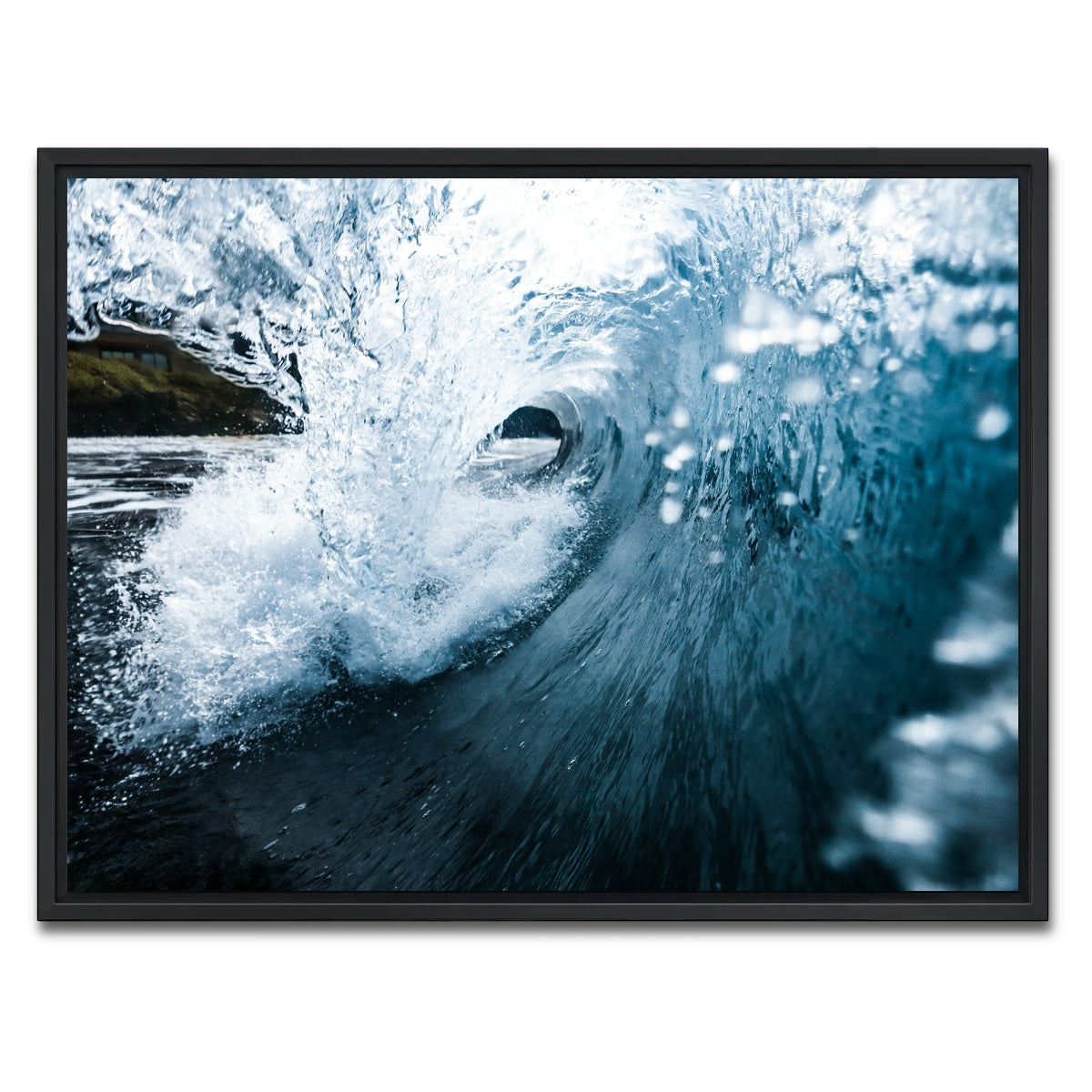 AUTO-MOCKUP WHITE | Blue Barrel | 1 Piece | Black Framed Canvas | group=4x3