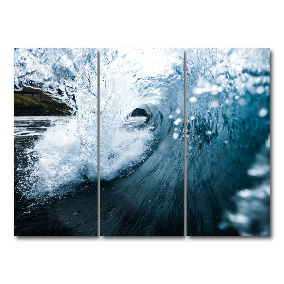 AUTO-MOCKUP WHITE | Blue Barrel | 3 Piece | Gallery Wrap Canvas | group=8x18