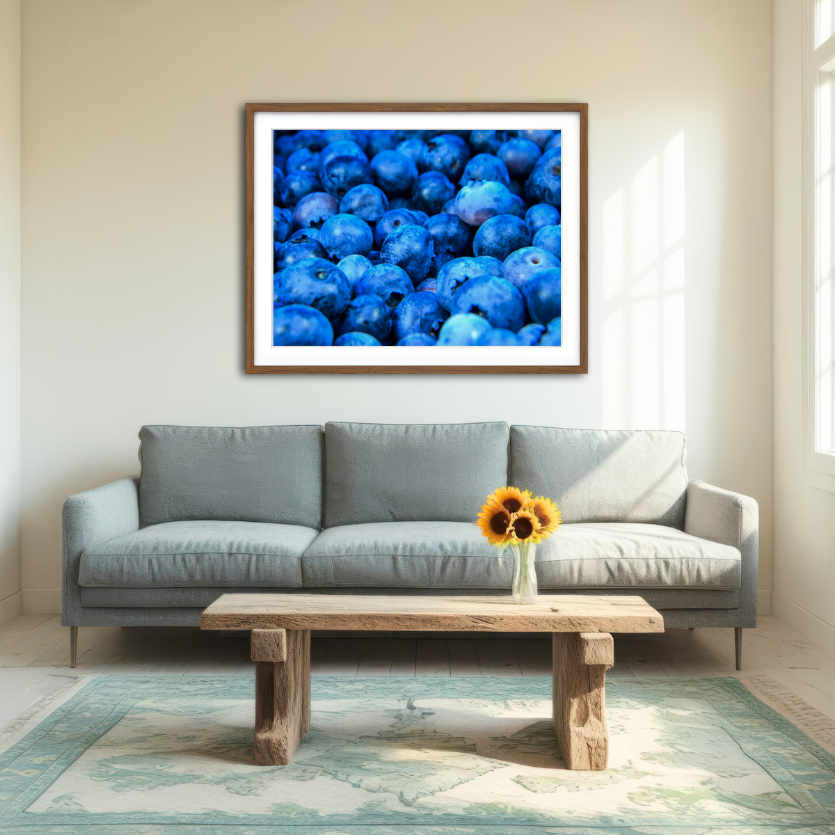 AUTO-MOCKUP ROOM | Blue Blueberries Wall Art