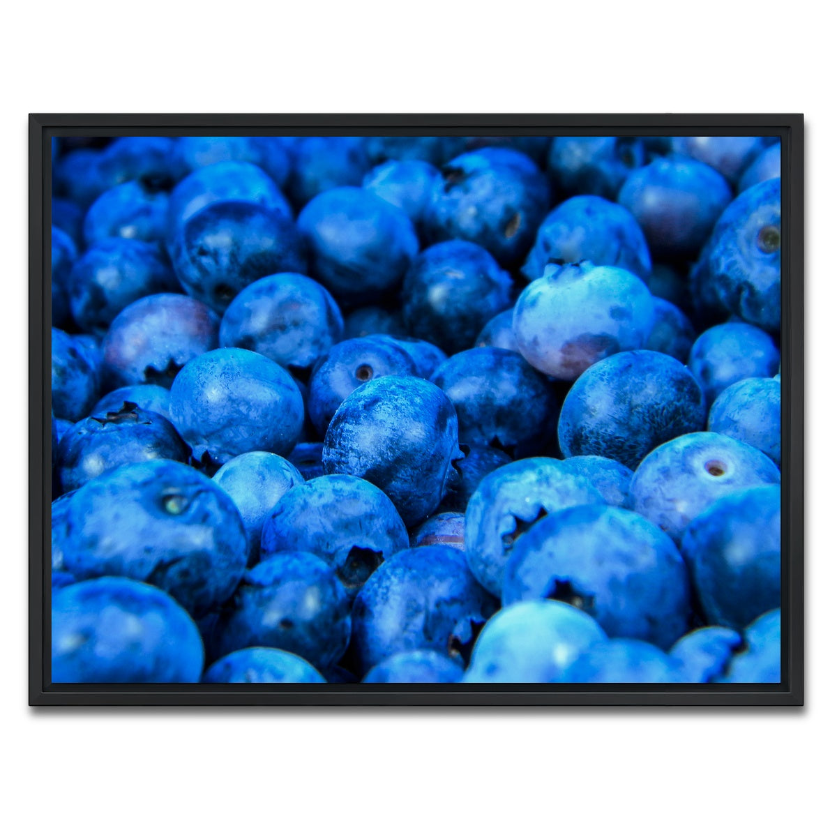 AUTO-MOCKUP WHITE | Blue Blueberries | 1 Piece | Black Framed Canvas | group=4x3