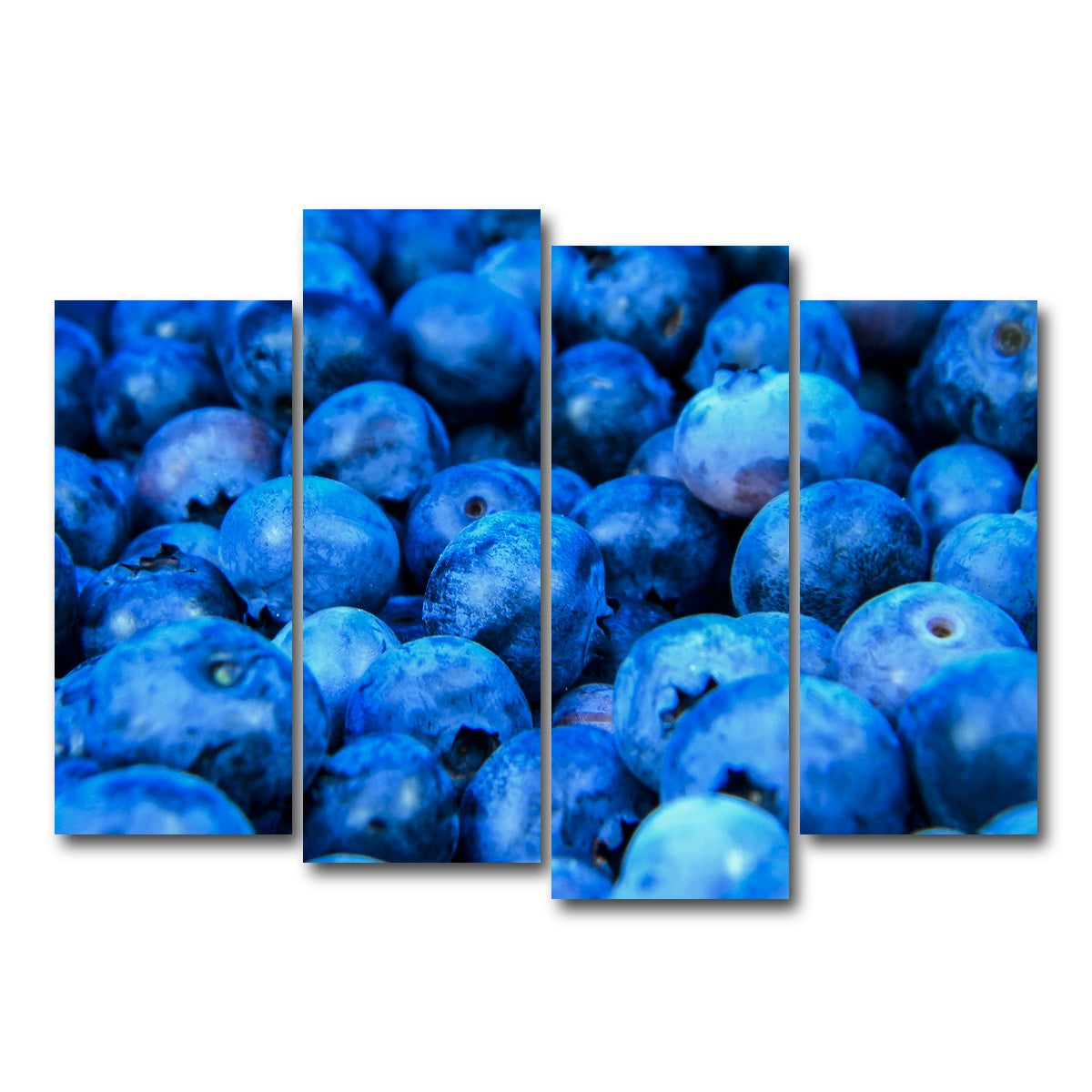 AUTO-MOCKUP WHITE | Blue Blueberries | 4 Piece | Gallery Wrap Canvas | group=4_normal