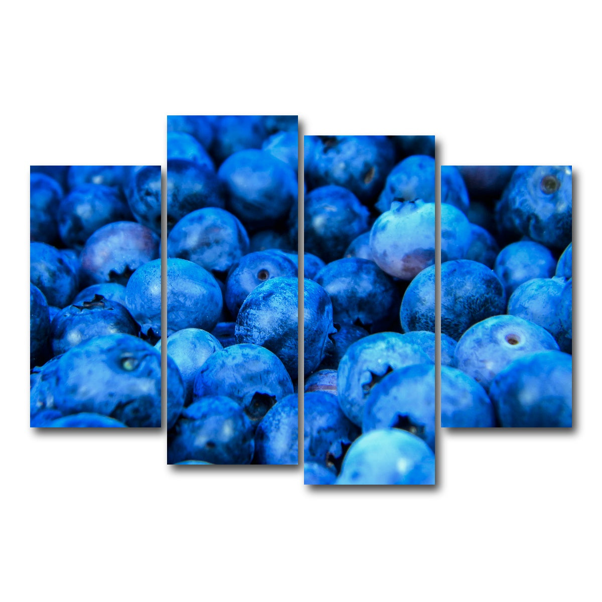 AUTO-MOCKUP WHITE | Blue Blueberries | 4 Piece | Gallery Wrap Canvas | group=4_short