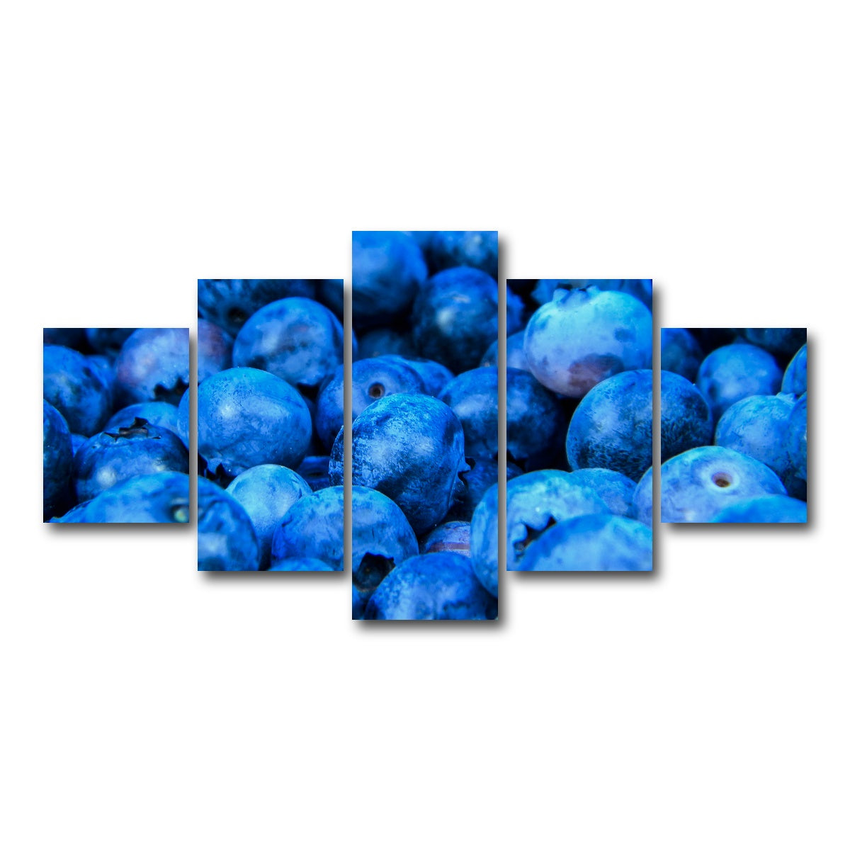 AUTO-MOCKUP WHITE | Blue Blueberries | 5 Piece | Gallery Wrap Canvas | group=5_short