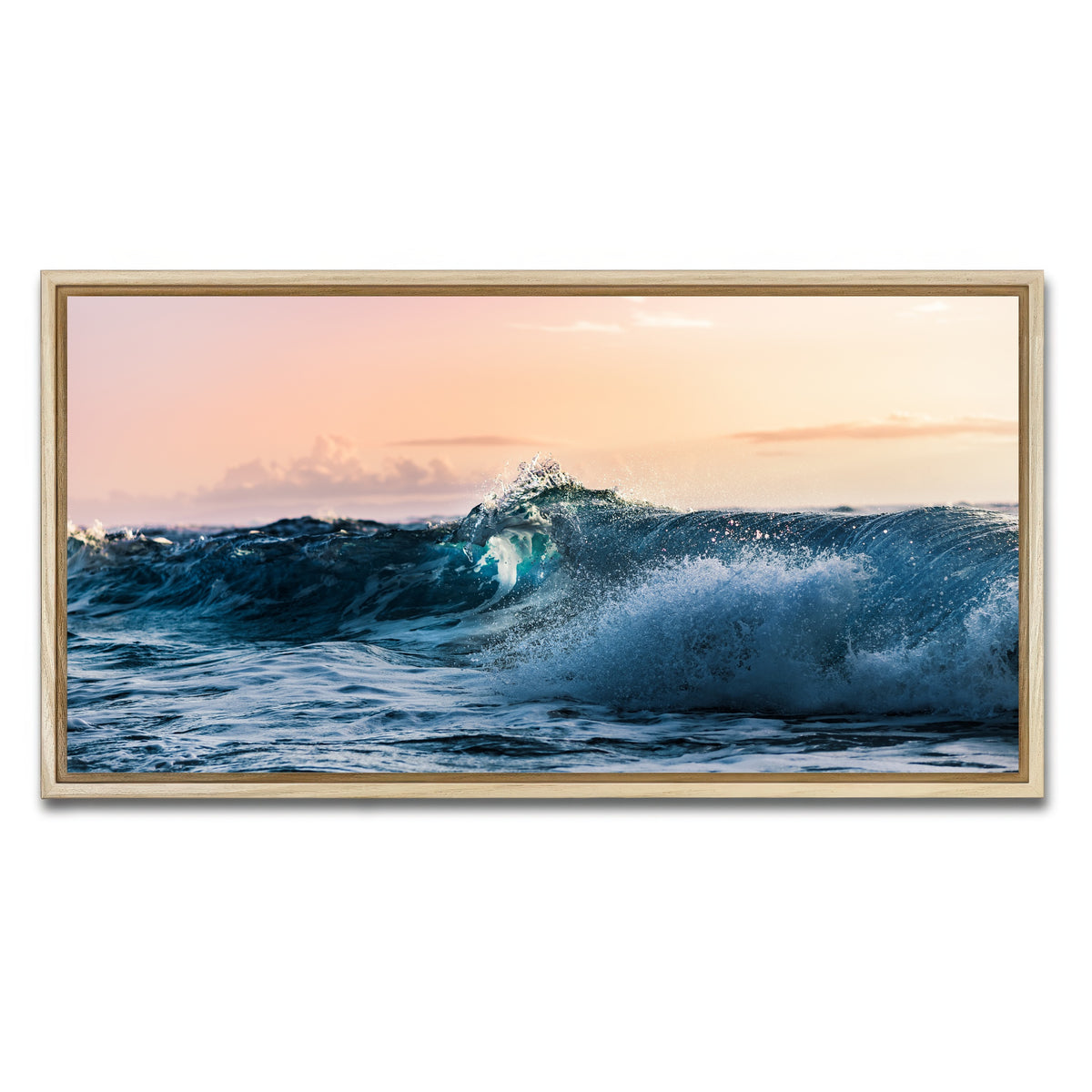 AUTO-MOCKUP WHITE | Blue Break | 1 Piece | Natural Framed Canvas | group=2x1