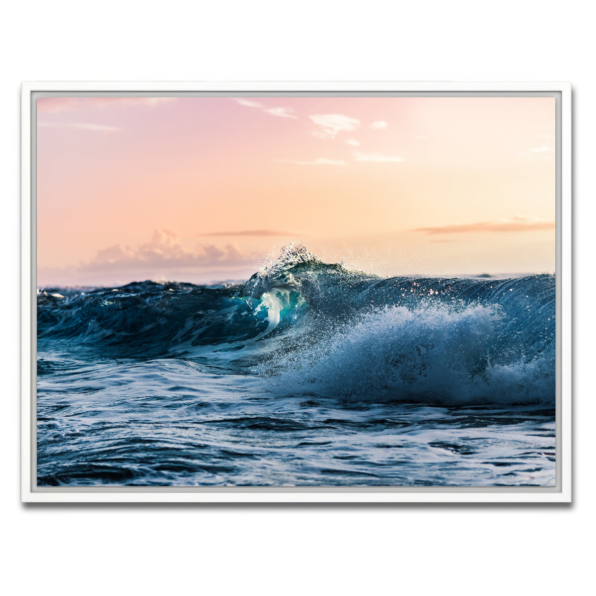 AUTO-MOCKUP WHITE | Blue Break | 1 Piece | White Framed Canvas | group=4x3