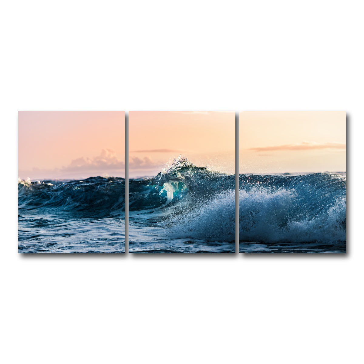AUTO-MOCKUP WHITE | Blue Break | 3 Piece | Gallery Wrap Canvas | group=18x24