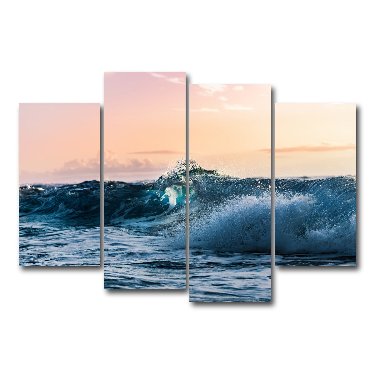 AUTO-MOCKUP WHITE | Blue Break | 4 Piece | Gallery Wrap Canvas | group=4_short