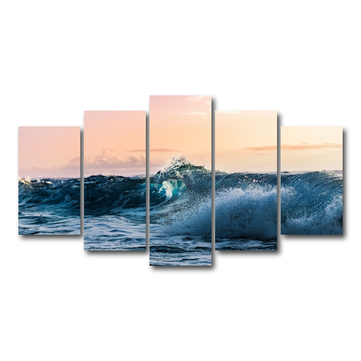 AUTO-MOCKUP WHITE | Blue Break | 5 Piece | Gallery Wrap Canvas | group=5_normal