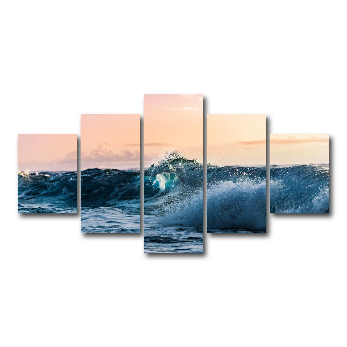 AUTO-MOCKUP WHITE | Blue Break | 5 Piece | Gallery Wrap Canvas | group=5_short