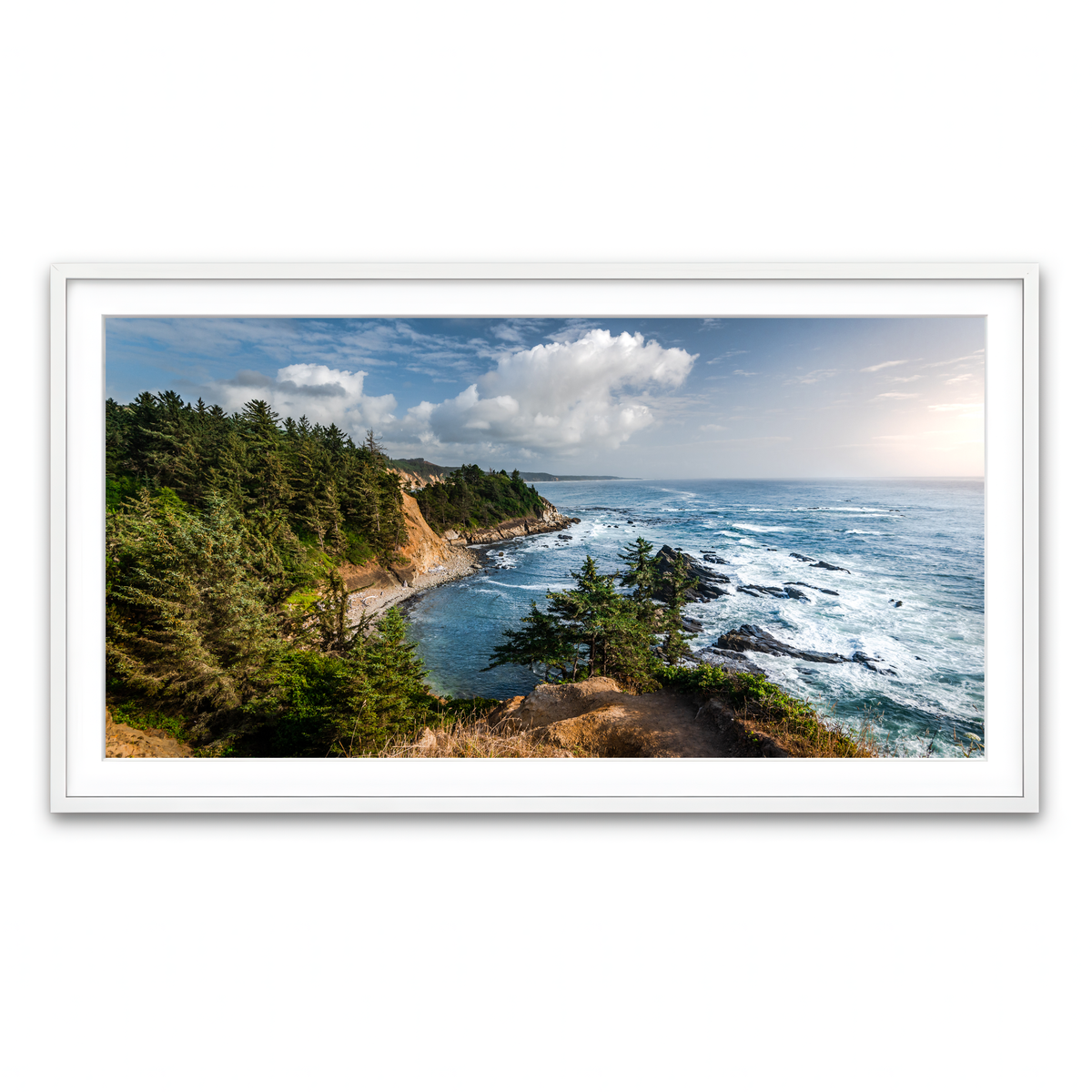 Framed Print 2x1 White