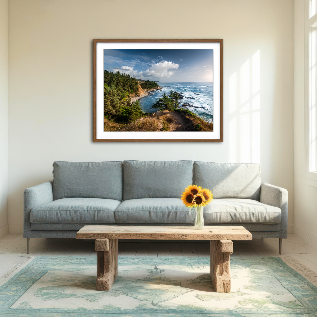 AUTO-MOCKUP ROOM | Blue Coast Wall Art