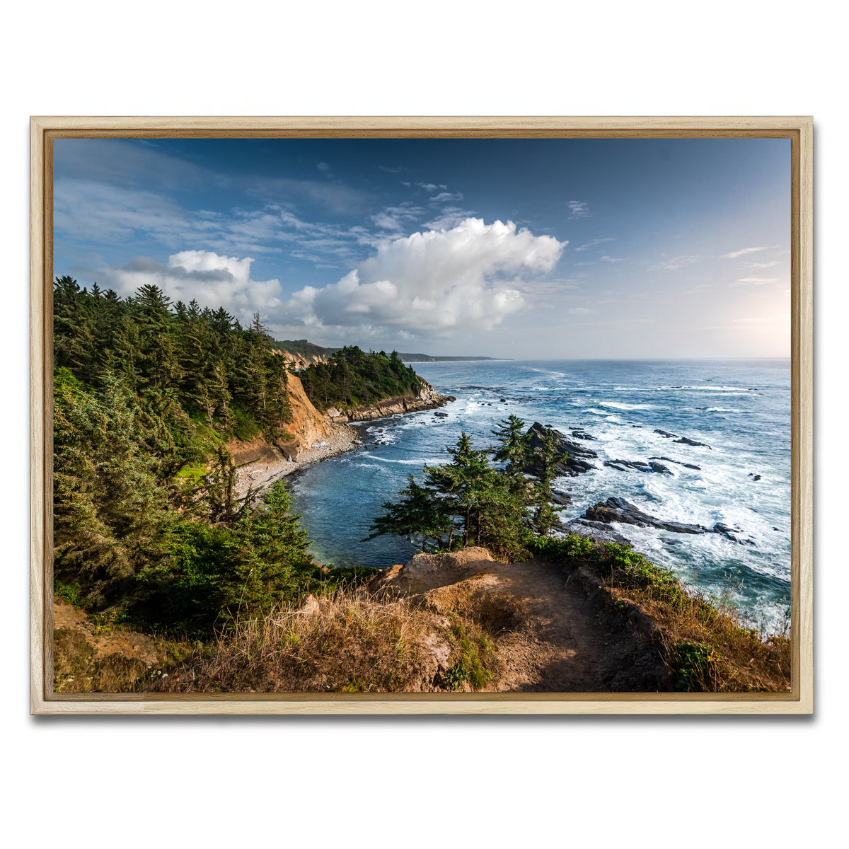 AUTO-MOCKUP WHITE | Blue Coast | 1 Piece | Natural Framed Canvas | group=4x3