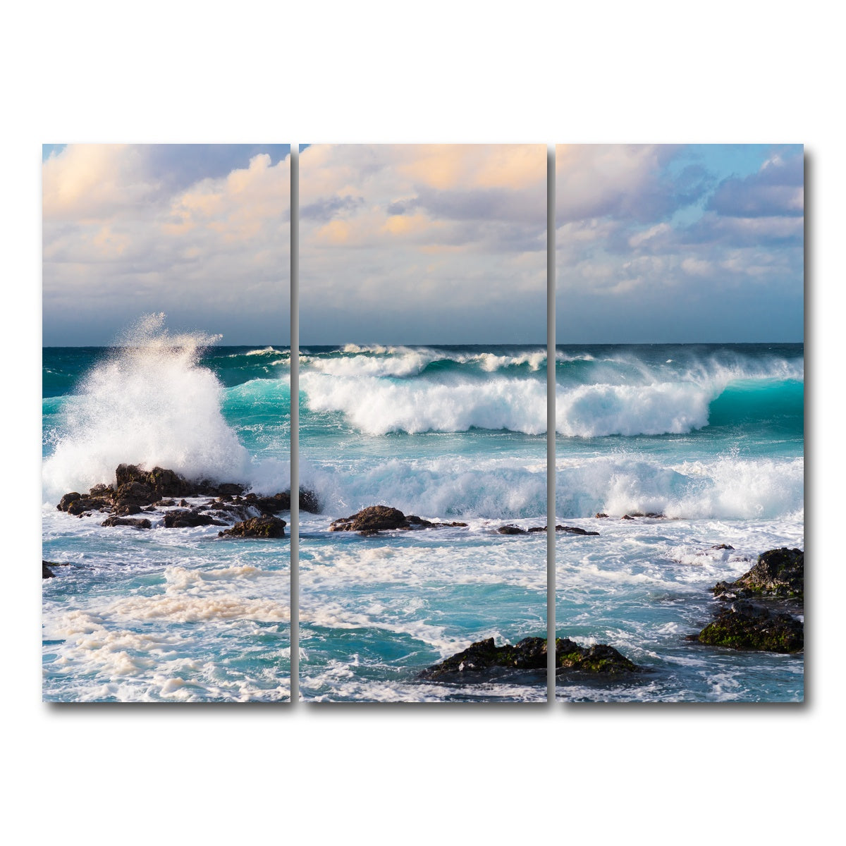 AUTO-MOCKUP WHITE | Blue Crash | 3 Piece | Gallery Wrap Canvas | group=8x18