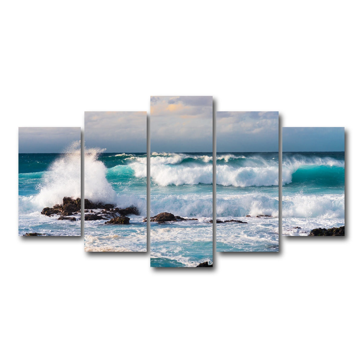 AUTO-MOCKUP WHITE | Blue Crash | 5 Piece | Gallery Wrap Canvas | group=5_normal