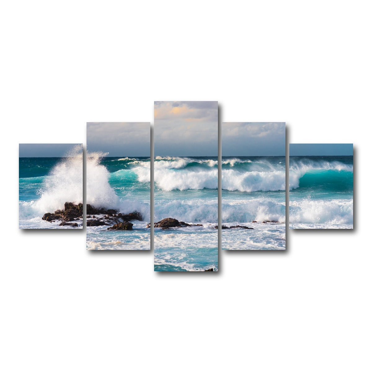 AUTO-MOCKUP WHITE | Blue Crash | 5 Piece | Gallery Wrap Canvas | group=5_short