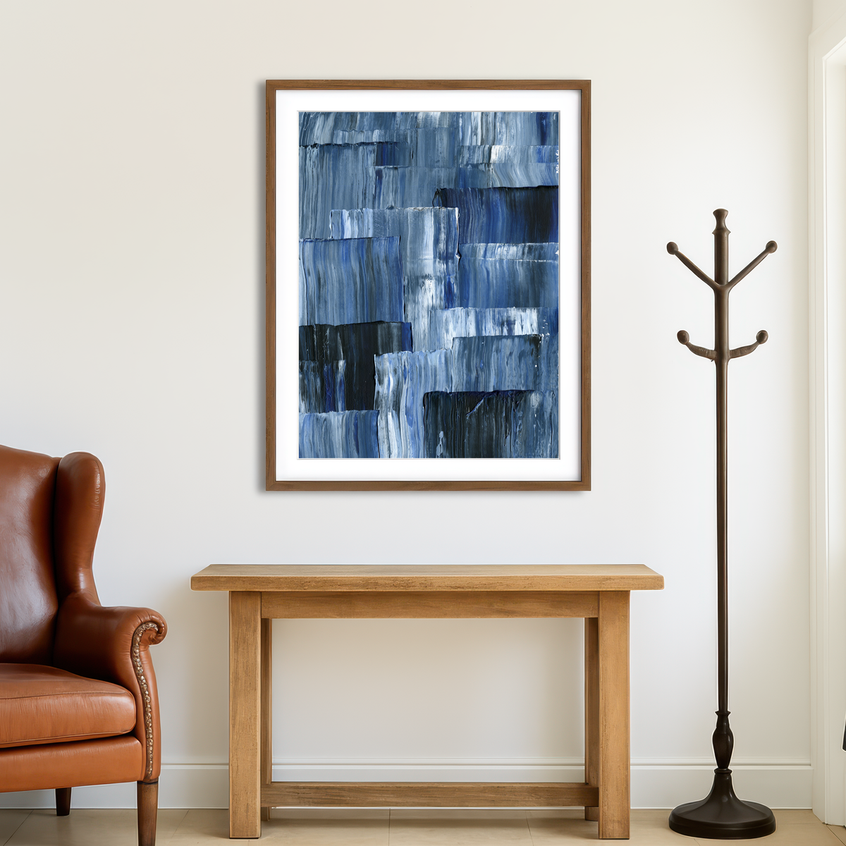 AUTO-MOCKUP ROOM | Blue Dimension Wall Art