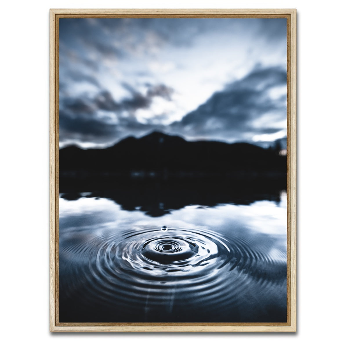 AUTO-MOCKUP WHITE | Blue Drop | 1 Piece | Natural Framed Canvas | group=3x4