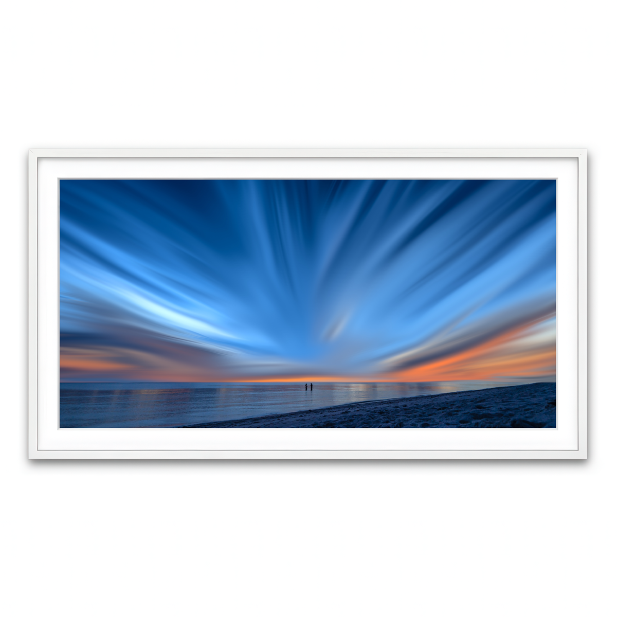 Framed Print 2x1 White