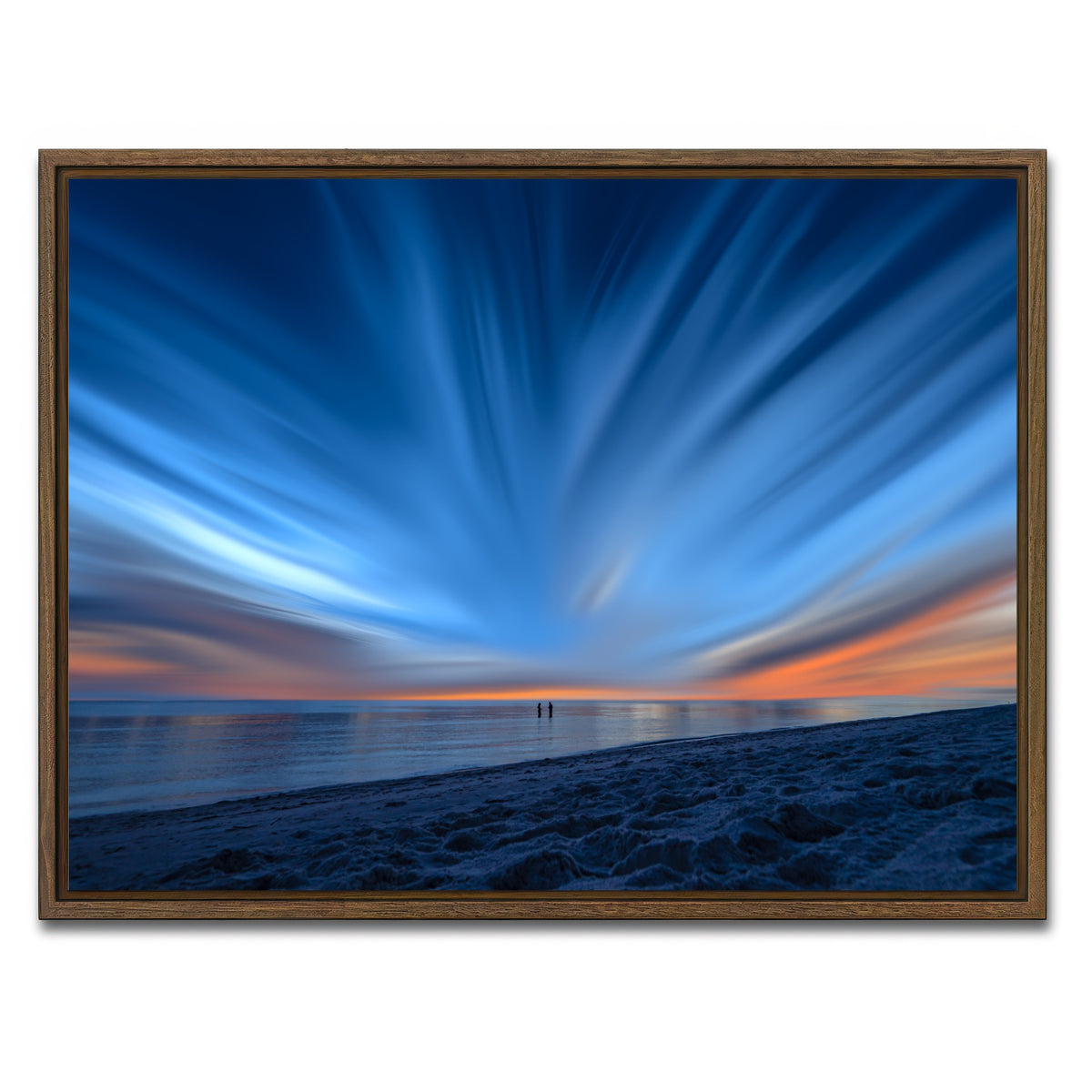 AUTO-MOCKUP WHITE | Blue Explosion | 1 Piece | Walnut Framed Canvas | group=4x3