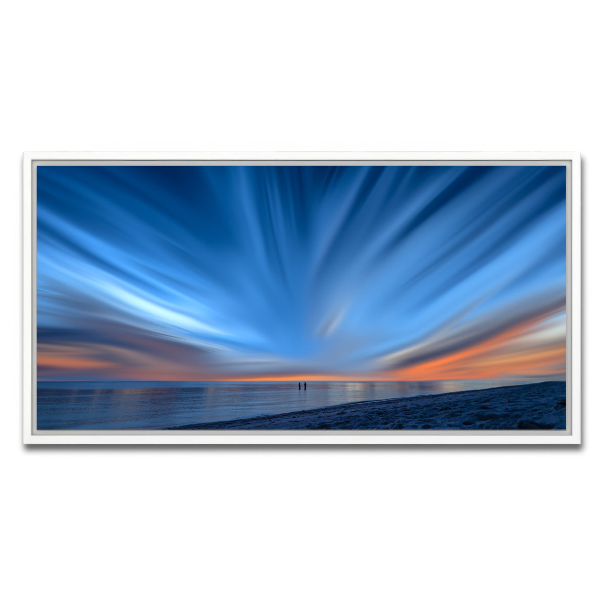AUTO-MOCKUP WHITE | Blue Explosion | 1 Piece | White Framed Canvas | group=2x1