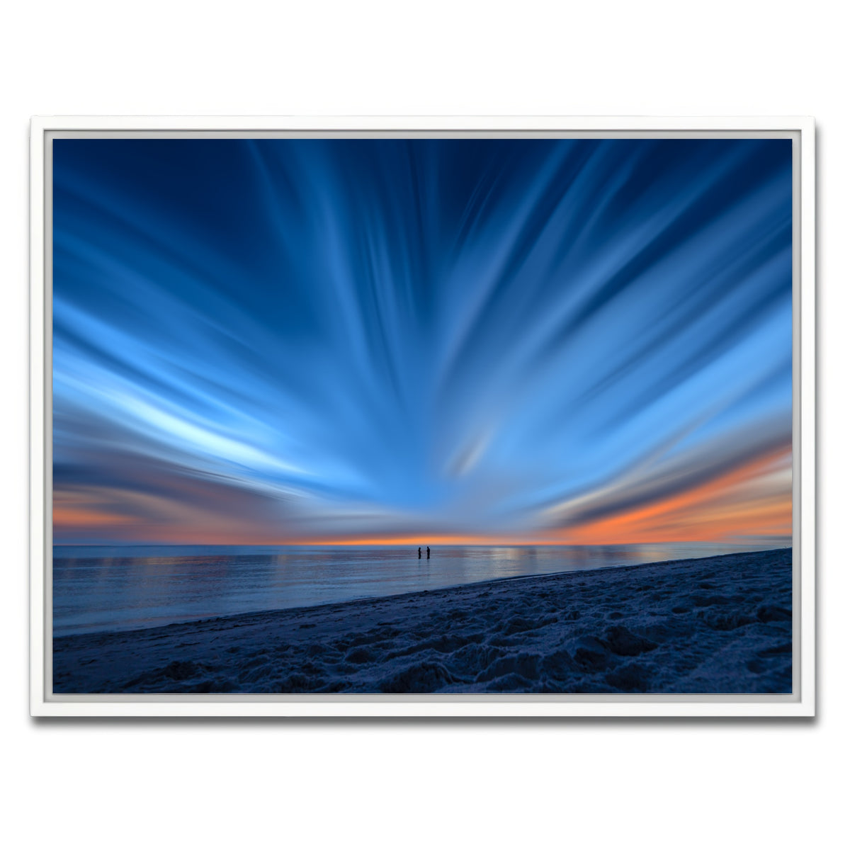 AUTO-MOCKUP WHITE | Blue Explosion | 1 Piece | White Framed Canvas | group=4x3
