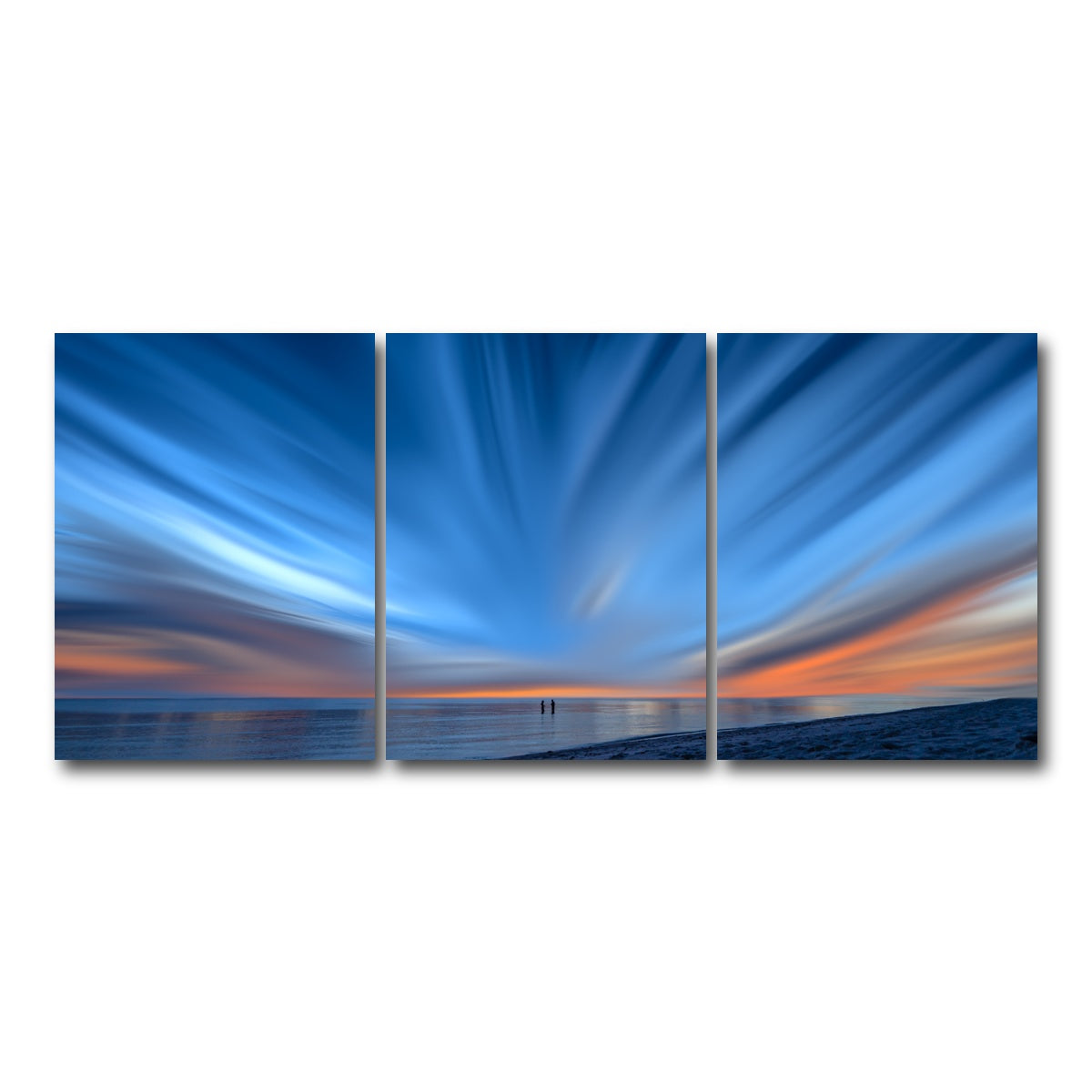 AUTO-MOCKUP WHITE | Blue Explosion | 3 Piece | Gallery Wrap Canvas | group=18x24