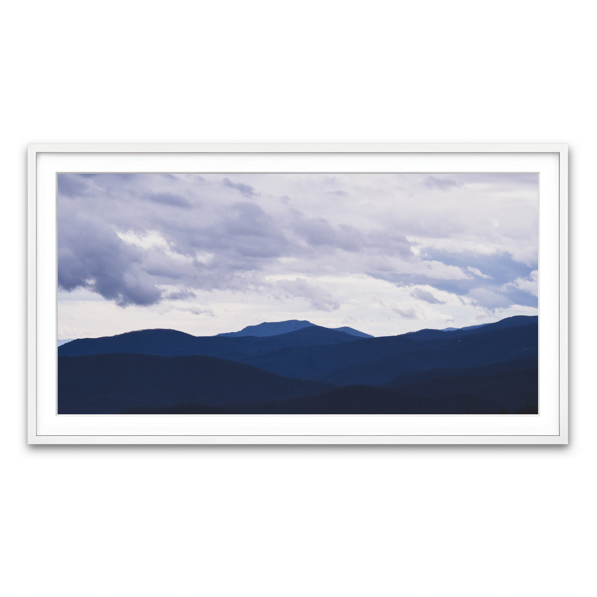 Framed Print 2x1 White