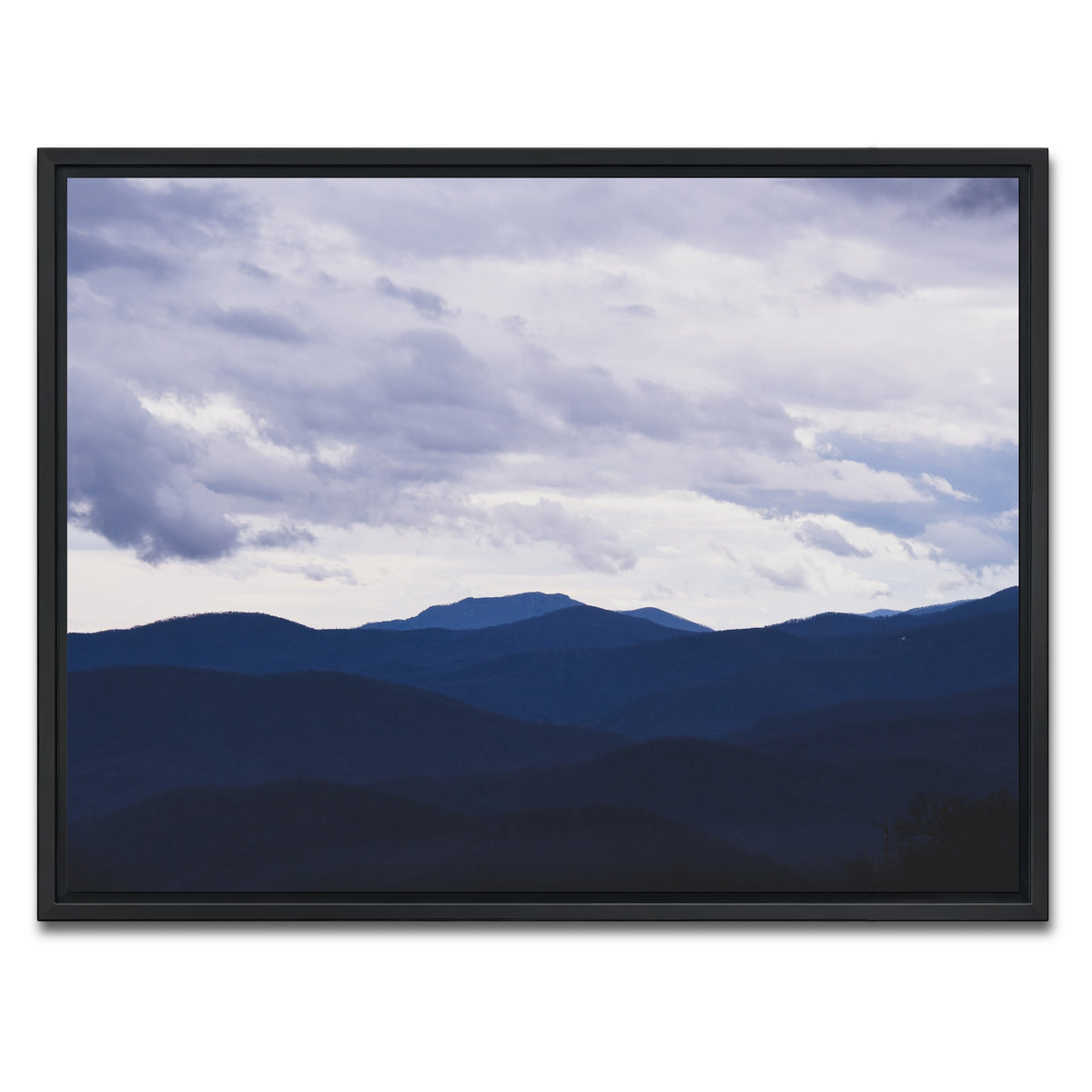 AUTO-MOCKUP WHITE | Blue Hills | 1 Piece | Black Framed Canvas | group=4x3