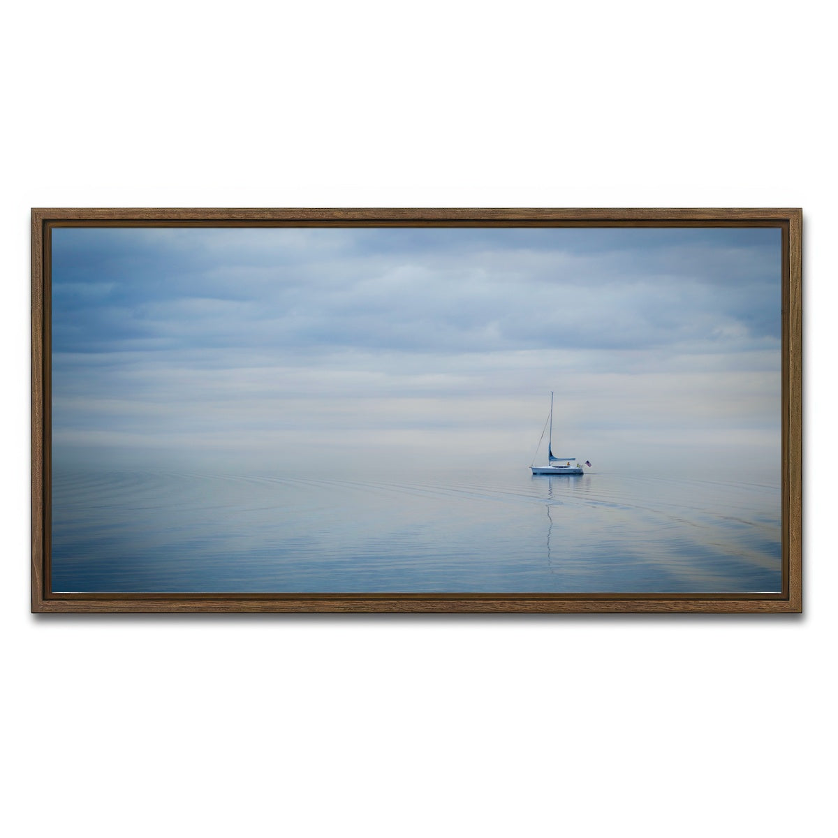 AUTO-MOCKUP WHITE | Blue Hour Ride | 1 Piece | Walnut Framed Canvas | group=2x1