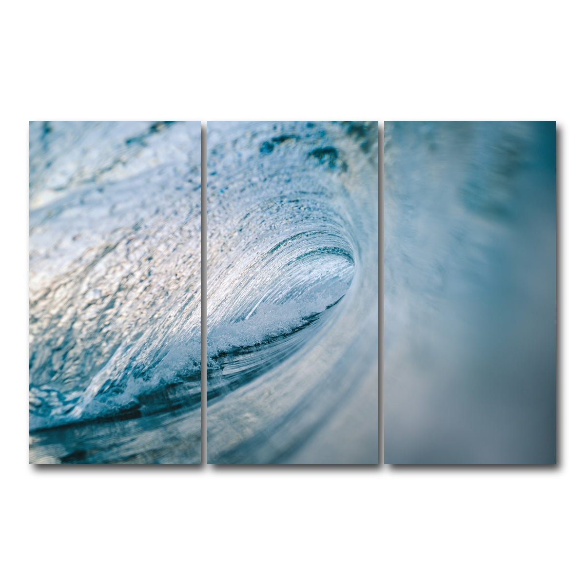 AUTO-MOCKUP WHITE | Blue Ice | 3 Piece | Gallery Wrap Canvas | group=12x24