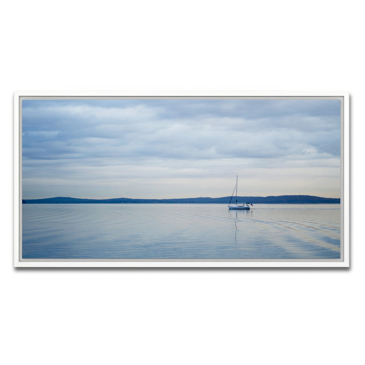 AUTO-MOCKUP WHITE | Blue Light | 1 Piece | White Framed Canvas | group=2x1